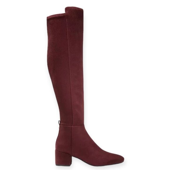 MICHAEL MICHAEL KORS BRADEN Women's Block Heels Knee High Boots Merlot Size 7 - Picture 2 of 8